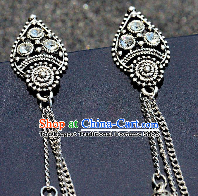 Asian India Traditional Accessories Asia Indian Bollywood Dance Birdcage Earrings Jewelry Bells Tassel Eardrop for Women