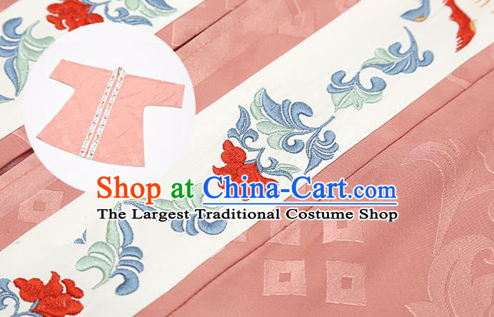 Traditional Chinese Song Dynasty Noble Lady Wedding Costumes Ancient Court Bride Embroidered Red Hanfu Dress Complete Set