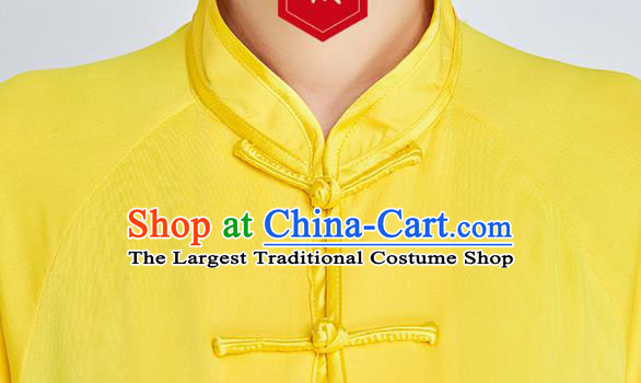 Professional Kung Fu Training Yellow Milk Fiber Uniforms Martial Arts Shaolin Gongfu Costumes Tai Ji Clothing for Women