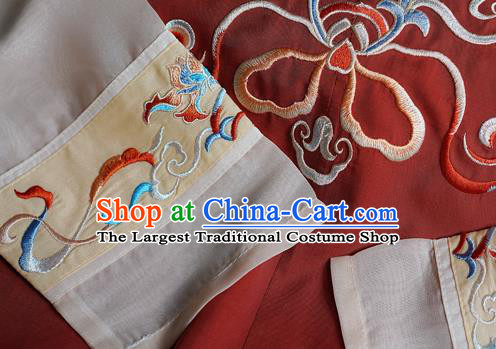 Traditional Chinese Tang Dynasty Princess Historical Costumes Ancient Noble Lady Hanfu Garment Embroidered Blouse Camisole and Skirt Full Set