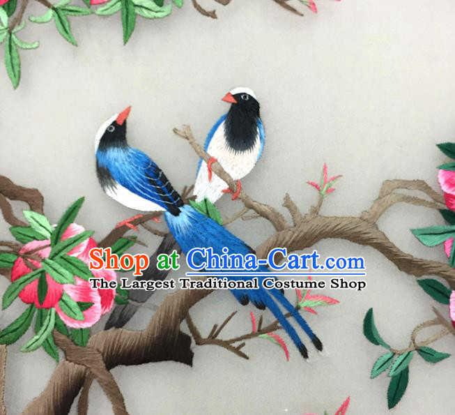 China Embroidered Peach Palace Fan Traditional Hanfu Fan Handmade Classical Dance Silk Fan