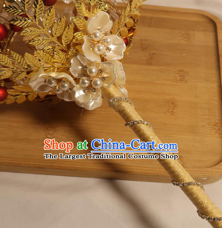 Handmade Bride Golden Cane Top Grade Wedding Bridal Bouquet Queen Sceptre