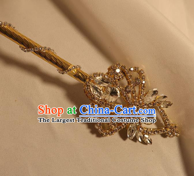 Top Grade Wedding Bridal Bouquet Bride Shell Flowers Cane Handmade Queen Golden Sceptre
