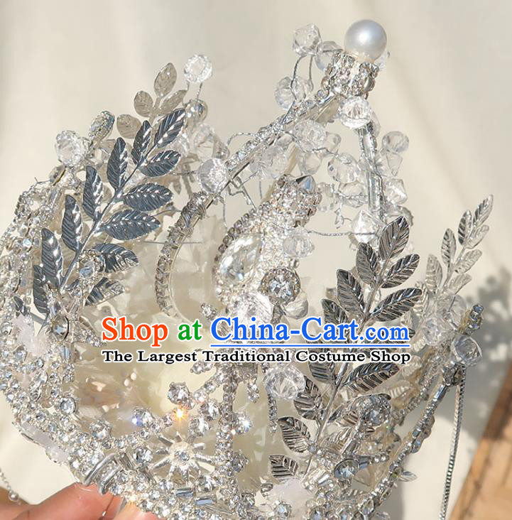 Top Grade Wedding Crystal Bridal Bouquet Handmade Baroque Queen Sceptre Bride Cane