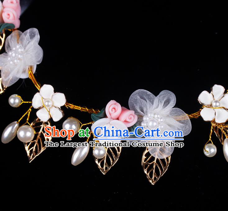 Wedding Princess Headband Elegant Hair Accessories Bride Flowers Hair Clasp