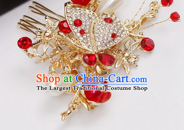 China Classical Hairpins Wedding Bride Hair Accessories Handmade Hair Comb Full Set