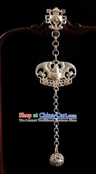 Handmade China Sachet Brooch Pendant Accessories Classical Cheongsam Argent Bat Breastpin Jewelry
