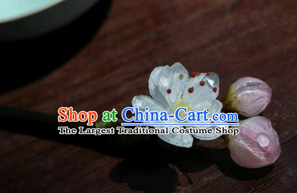 China Traditional Hanfu Wood Hair Stick Classical Plum Blossom Hairpin