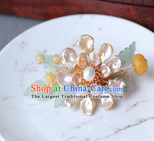 China Traditional Ming Dynasty Ceregat Hair Sticks Ancient Princess Shell Flowers Hairpin