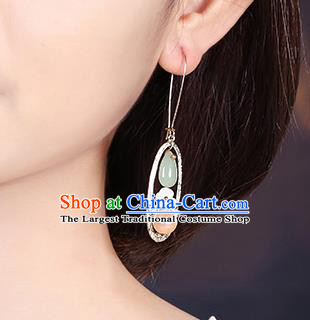 Chinese Classical Golden Ear Accessories Traditional Cheongsam Pearl Earrings