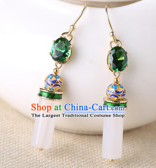 Chinese Classical Cloisonne Ear Accessories Traditional Cheongsam Earrings