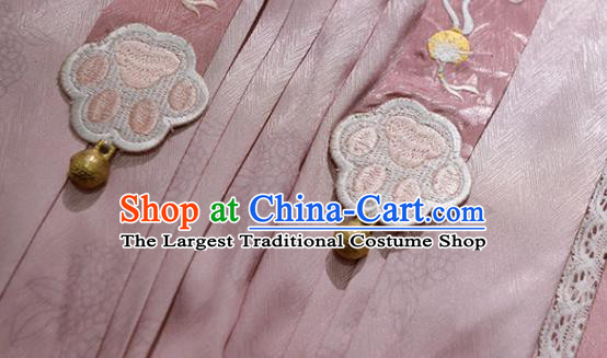 China Traditional Ming Dynasty Court Lady Historical Clothing Ancient Palace Princess Embroidered Hanfu Dress