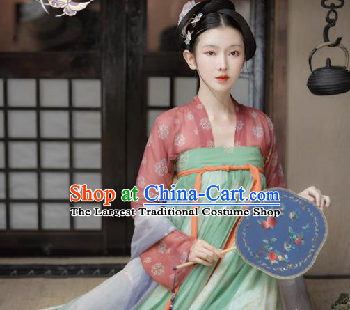 China Ancient Palace Lady Hanfu Dress Traditional Tang Dynasty Noble Beauty Clothing