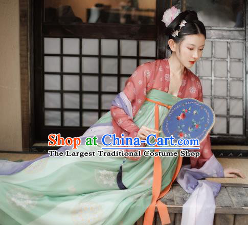 China Ancient Palace Lady Hanfu Dress Traditional Tang Dynasty Noble Beauty Clothing