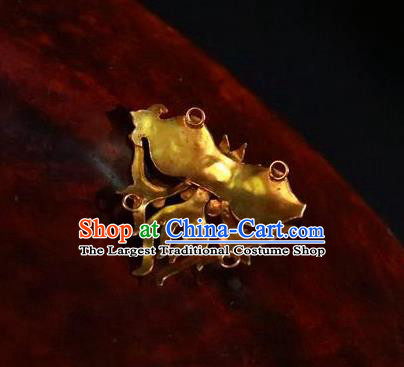 China Traditional Qing Dynasty Court Blueing Brooch Ancient Empress Ruby Jewelry Accessories