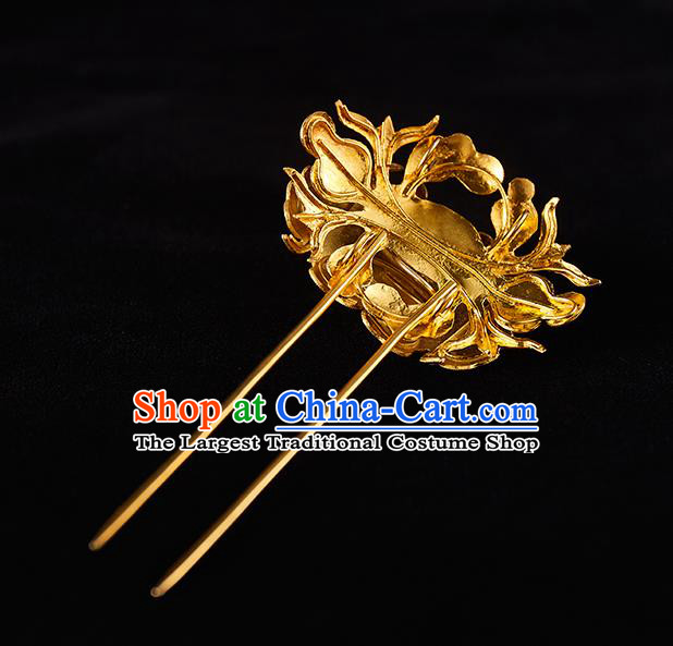 China Handmade Blueing Butterfly Hair Stick Jewelry Accessories Traditional Qing Dynasty Empress Agate Hairpin
