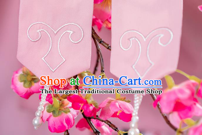 China Traditional Ming Dynasty Noble Woman Historical Clothing Ancient Young Mistress Pink Hanfu Dresses