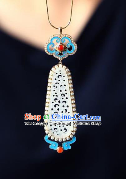 Handmade China Cheongsam Pearls Eardrop Accessories Traditional Jade Jewelry National Earrings