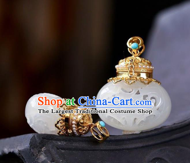 Chinese Handmade Necklet Pendant National Classical Jade Sachet Necklace Accessories