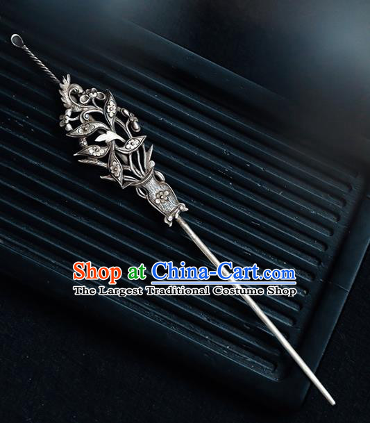 China Traditional Hanfu Earpick Hairpin Handmade Hair Accessories Silver Hair Stick