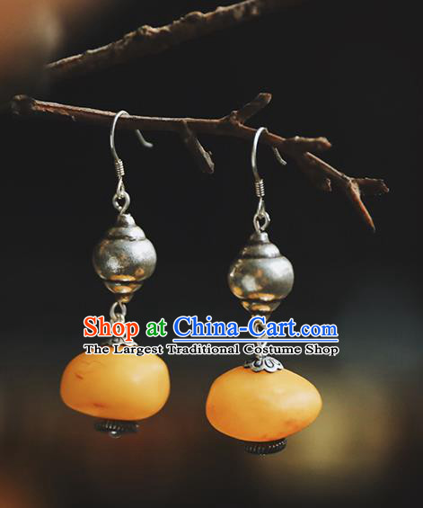 Handmade Chinese Traditional Silver Ear Jewelry Classical Cheongsam Earrings Accessories Ceregat Eardrop