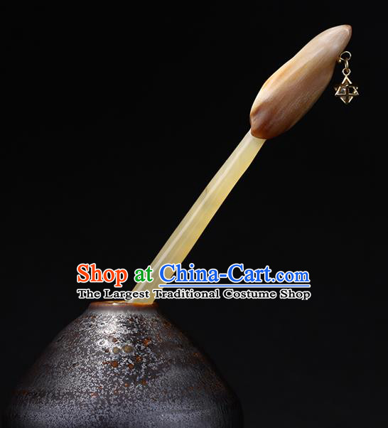 China National Hairpin Handmade Hair Jewelry Accessories Traditional Cheongsam Ox Horn Hair Clip