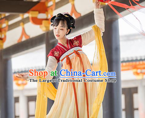 China Ancient Palace Female Hanfu Dress Traditional Tang Dynasty Royal Princess Taiping Historical Clothing