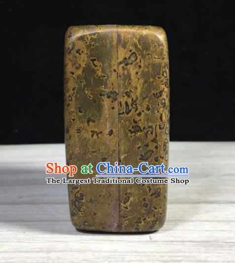 Handmade Chinese Painting Orchid Ink Box Ornaments Traditional Brass Craft Ink Pad