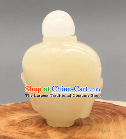 China Traditional Jade Carving Snuff Bottle Handmade Collection Tabatiere Anatomique