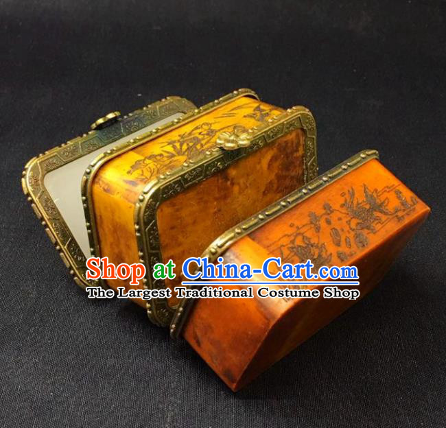 Chinese Handmade Jewel Case Qing Dynasty Classical Jewelry Box