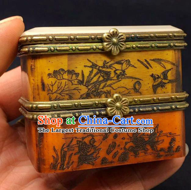 Chinese Handmade Jewel Case Qing Dynasty Classical Jewelry Box