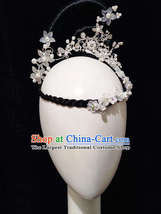 China Classical Dance Hair Accessories Traditional Umbrella Dance Wig Chignon