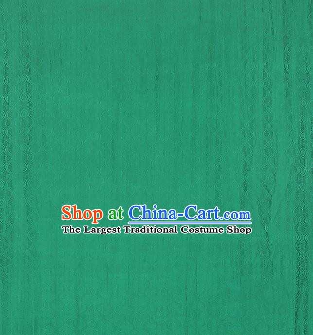 Chinese Jacquard Green Brocade Fabric Traditional Cheongsam Gambiered Guangdong Gauze Classical Silk Drapery