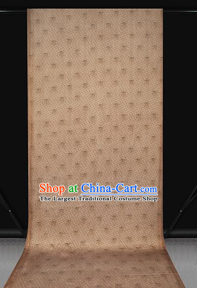 Chinese Traditional Tang Suit Brocade Fabric Satin Classical Dragon Peony Pattern Khaki Silk Drapery