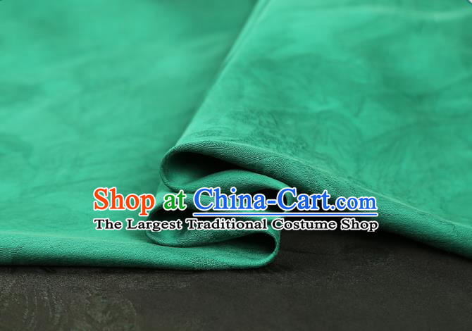 Chinese Traditional Brocade Fabric Classical Butterfly Pattern Jacquard Silk Drapery Qipao Dress Green Gambiered Guangdong Gauze