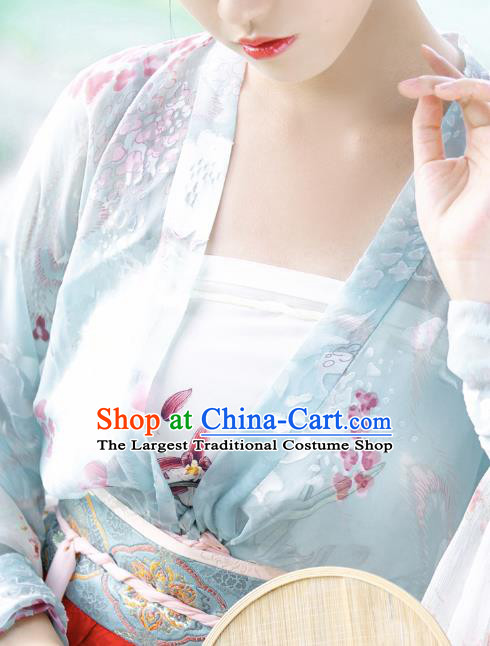 China Ancient Song Dynasty Young Beauty Historical Clothing Full Set
