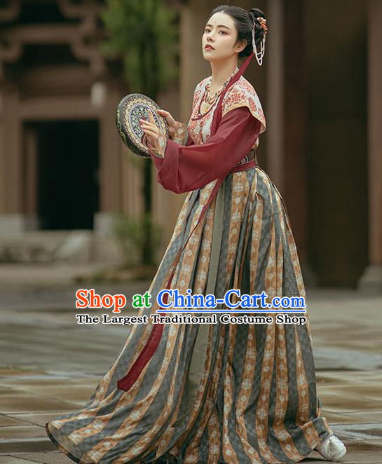 China Ancient Dance Lady Hanfu Dress Traditional Tang Dynasty Historical Clothing