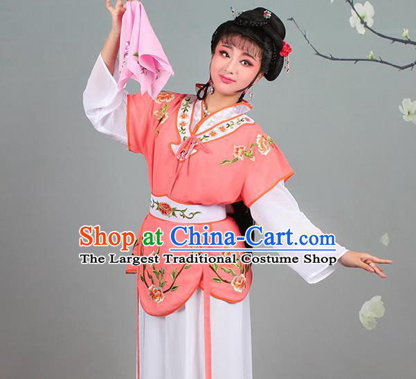China Huangmei Opera Maidservant Dress Clothing Traditional Peking Opera Actress Garment Costumes