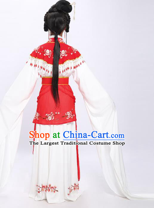 China Traditional Yue Opera Diva Garment Costumes Shaoxing Opera Noble Beauty Embroidered Dress Clothing and Hair Jewelry