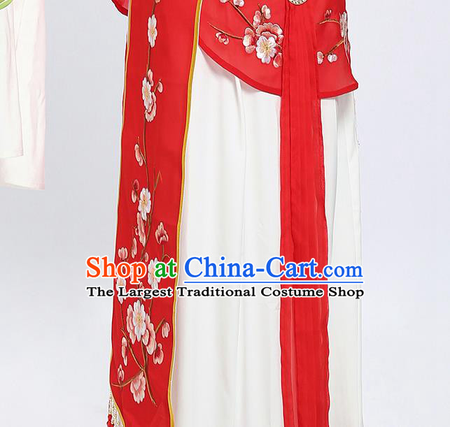 China Traditional Yue Opera Diva Garment Costumes Shaoxing Opera Noble Beauty Embroidered Dress Clothing and Hair Jewelry