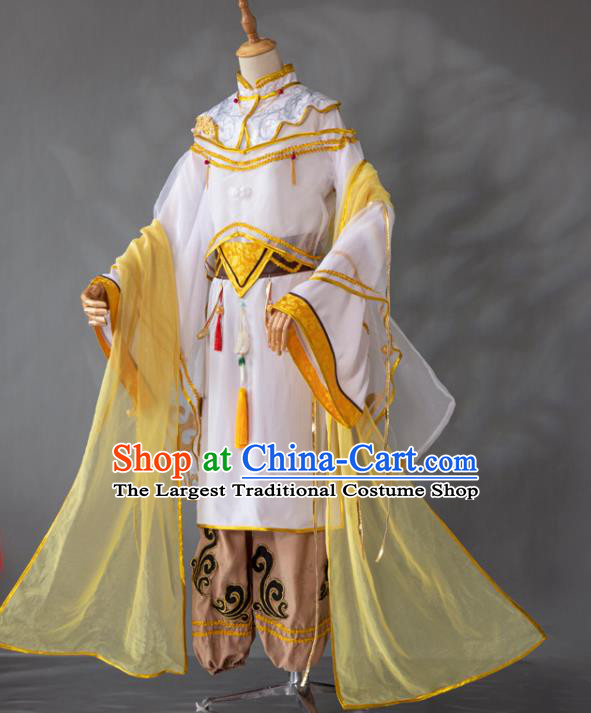 China Traditional Hanfu Clothing Cosplay Swordsman Red Apparels Ancient Young Hero Garment Costumes