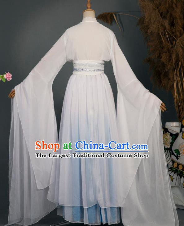 China Cosplay Goddess Chiffon Hanfu Dress Ancient Princess Garment Costumes Classical Dance Clothing