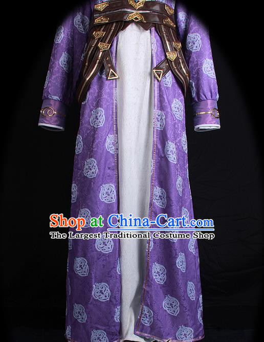 Chinese Cartoon Legend of Exorcism Qiu Yong Si Clothing Ancient Swordsman Attire Cosplay Young Hero Garment Costumes