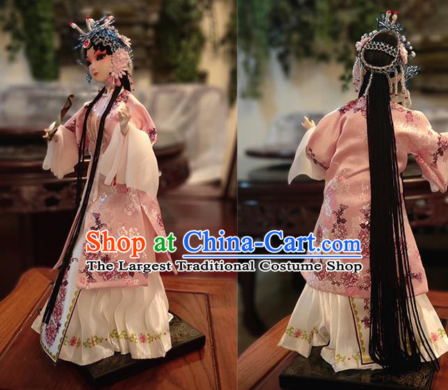 Handmade China Beijing Silk Figurine Traditional Peking Opera Doll - Du Liniang