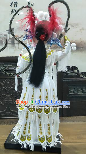 Handmade China Beijing Silk Figurine Traditional Peking Opera he Story of White snake Doll - Bai Suzhen