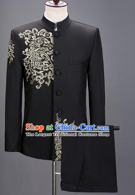 Chinese Tang Suits Traditional Wedding Suits Groom Costumes Zhongshan Clothing
