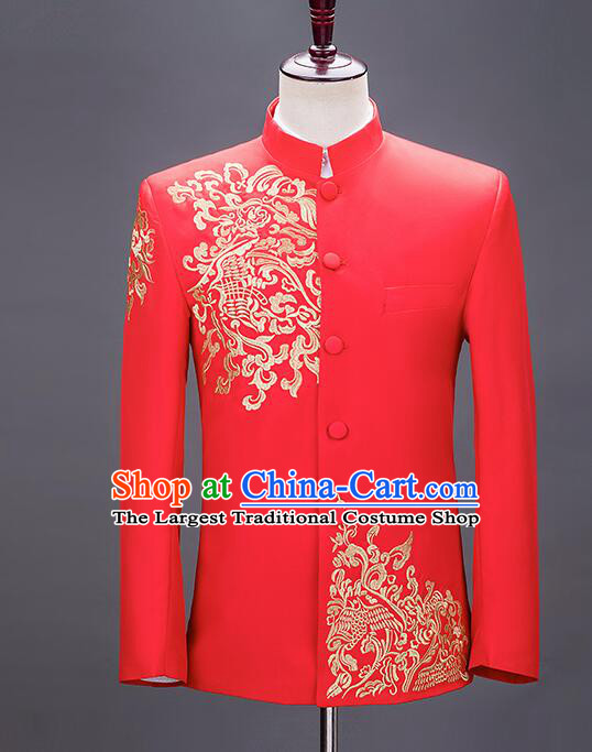 Chinese Tang Suits Traditional Wedding Suits Groom Costumes Zhongshan Clothing