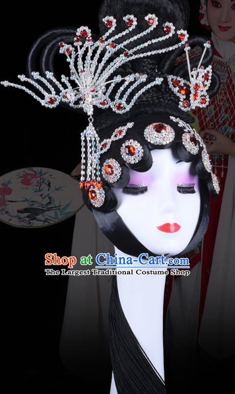 Chinese Peking Opera Hair  Accessories Beijing Opera Hua Tan Phoenix Hairpin Traditional Opera Wigs Headdress
