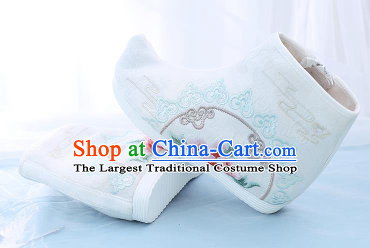 China Embroidered Short Boots National Cloth Shoes Traditional Hanfu Boots