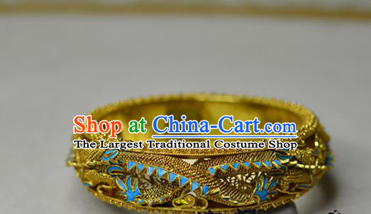 China National Filigree Bracelet Jewelry Traditional Handmade Cloisonne Bangle Accessories